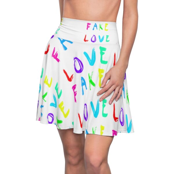 Fake Love Womens Skater Skirt